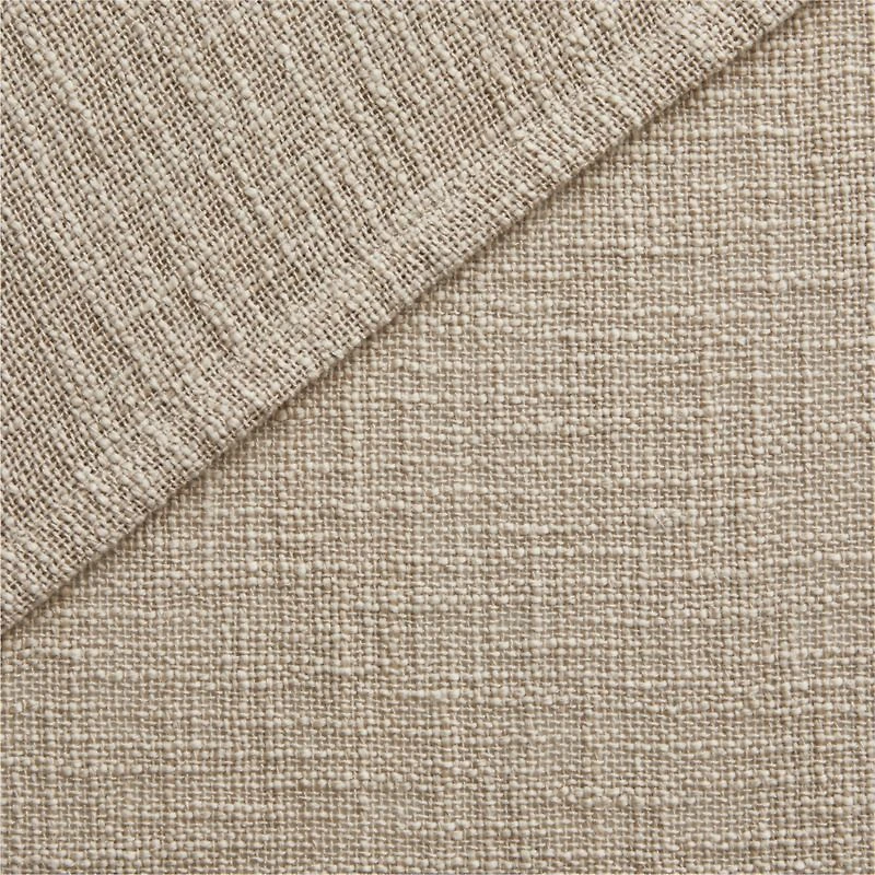 Lindstrom Warm Beige Organic Cotton Sheer Window Curtain Panel 52"x96"