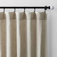Lindstrom Warm Beige Organic Cotton Sheer Window Curtain Panel 52"x96"