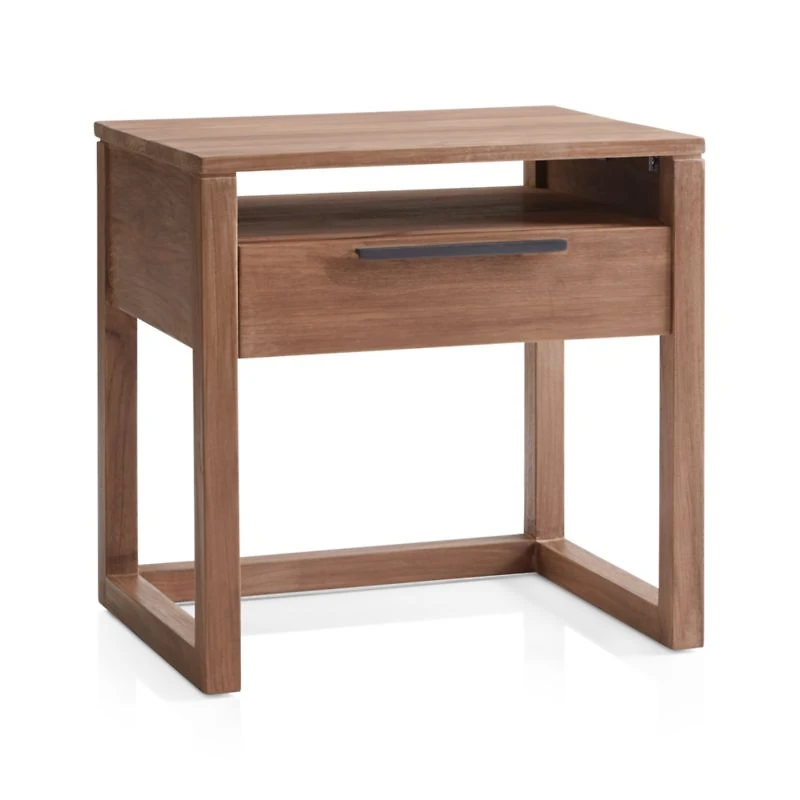 Linea 23" Natural Teak Wood Nightstand