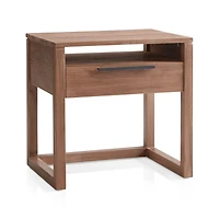 Linea 23" Natural Teak Wood Nightstand