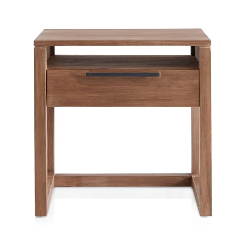 Linea 23" Natural Teak Wood Nightstand