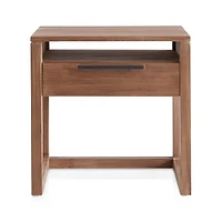 Linea 23" Natural Teak Wood Nightstand