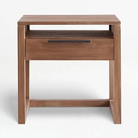 Linea 23" Natural Teak Wood Nightstand