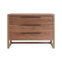 Linea 49" Natural Teak Wood 3-Drawer Dresser