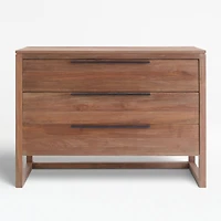 Linea 49" Natural Teak Wood 3-Drawer Dresser