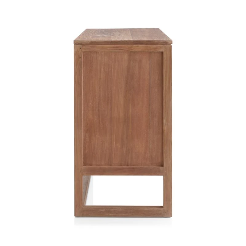 Linea 49" Natural Teak Wood 3-Drawer Dresser