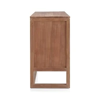 Linea 49" Natural Teak Wood 3-Drawer Dresser