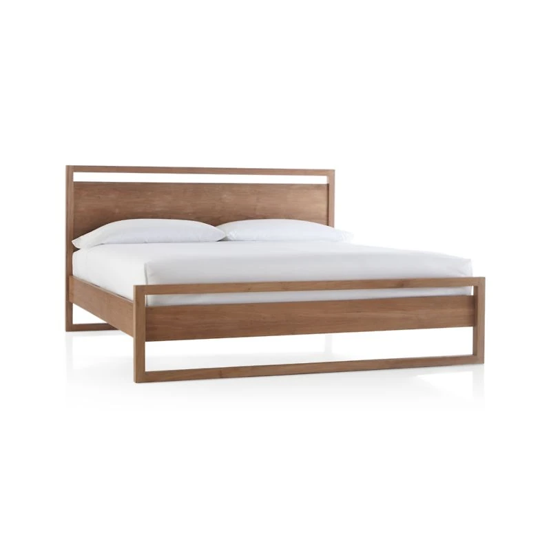 Linea Natural Teak Wood King Bed