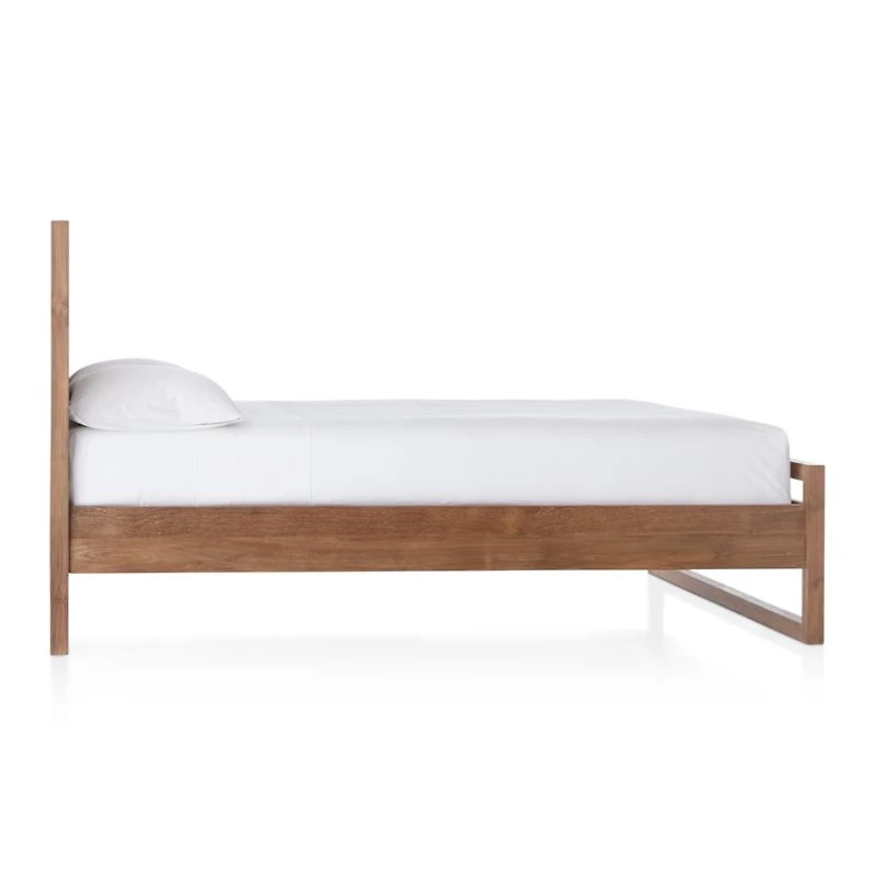 Linea Natural Teak Wood King Bed