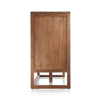 Linea 66" Natural Teak Wood 6-Drawer Dresser