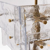 Lineage Glass Chandelier Light 22"