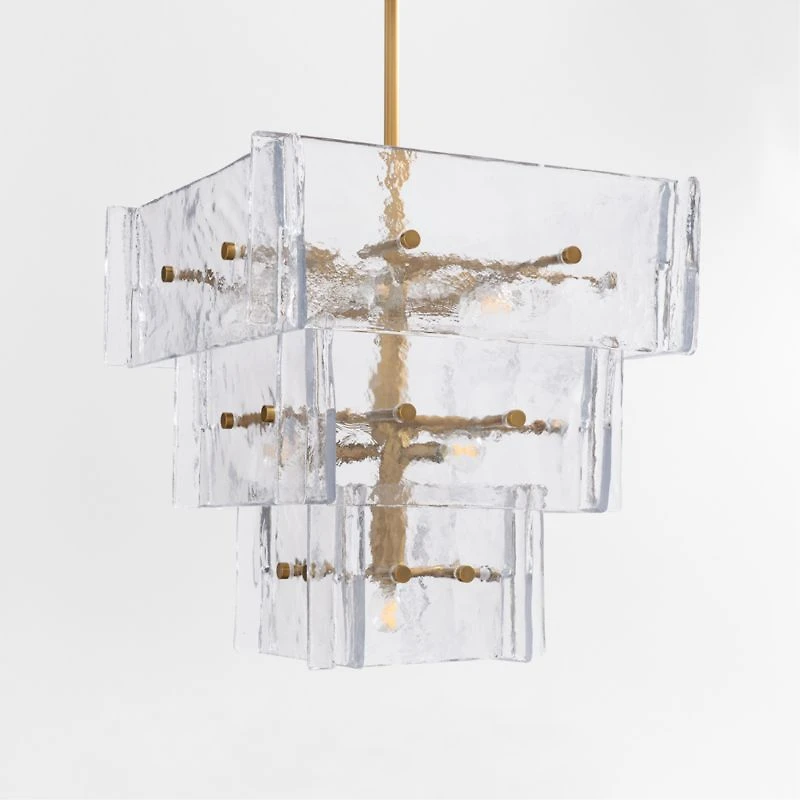 Lineage Glass Chandelier Light 22"