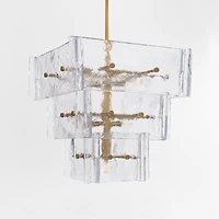 Lineage Glass Chandelier Light 22"