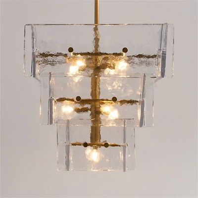 Lineage Glass Chandelier Light 22"