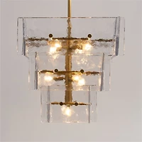 Lineage Glass Chandelier Light 22"