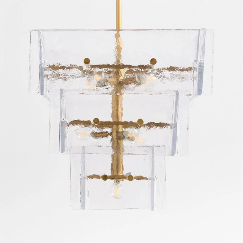 Lineage Glass Chandelier Light 22"
