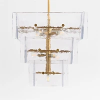 Lineage Glass Chandelier Light 22"