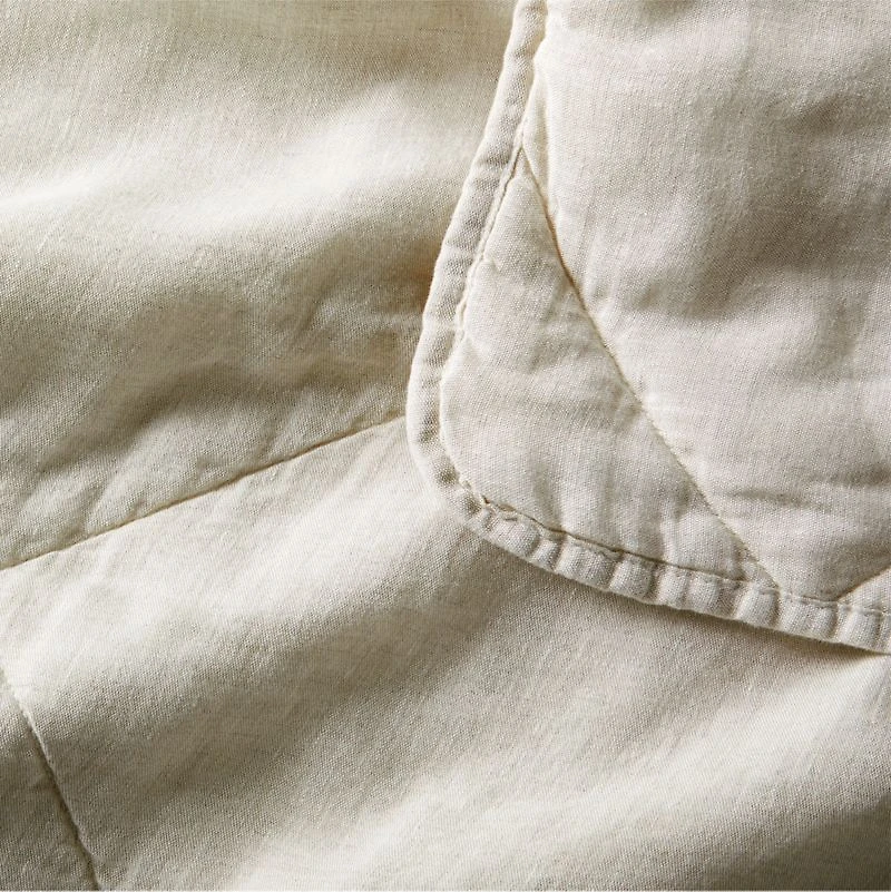 EUROPEAN FLAX ™-Certified Linen Warm Natural King Quilt