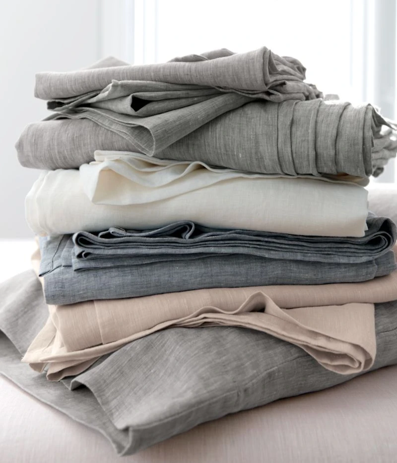 Pure Linen Warm White Queen Sheet Set