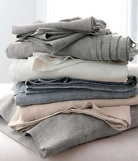 Pure Linen Warm White Queen Sheet Set