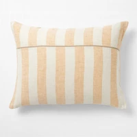 Aire Natural EUROPEAN FLAX ™-Certified Linen Cabana Stripe Arcadia Tan/Savannah Yellow Euro Bed Pillow Sham