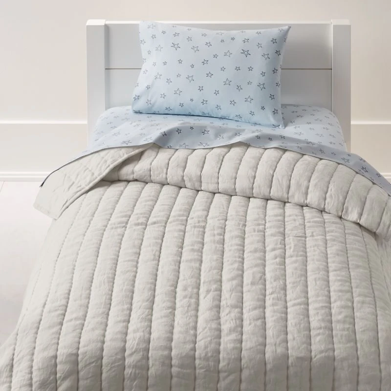 Organic Toddler Black Plus Sign Sheet Set