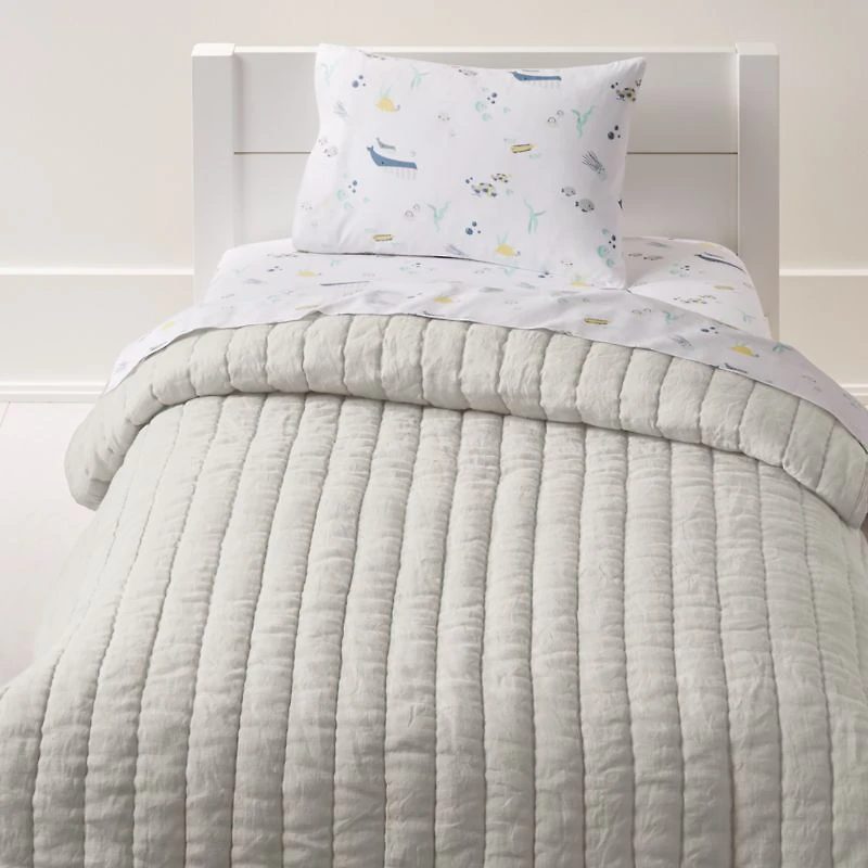 Organic Toddler Black Plus Sign Sheet Set