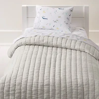 Organic Toddler Black Plus Sign Sheet Set