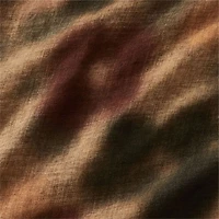 Aire Natural EUROPEAN FLAX ™-Certified Oversized Floral Ocher Tan/Burnt Green Full/Queen Duvet Cover