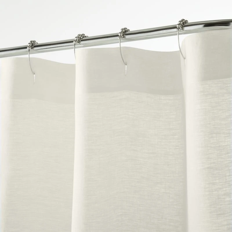 EUROPEAN FLAX ™-Certified Linen Arctic Ivory Shower Curtain