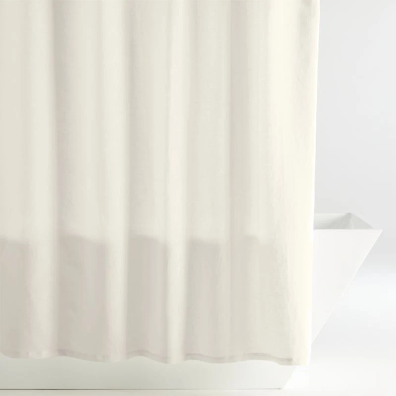 EUROPEAN FLAX ™-Certified Linen Arctic Ivory Shower Curtain