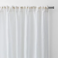 White European Flax ™-Certified Linen Sheer Window Curtain Panel 52"x84"