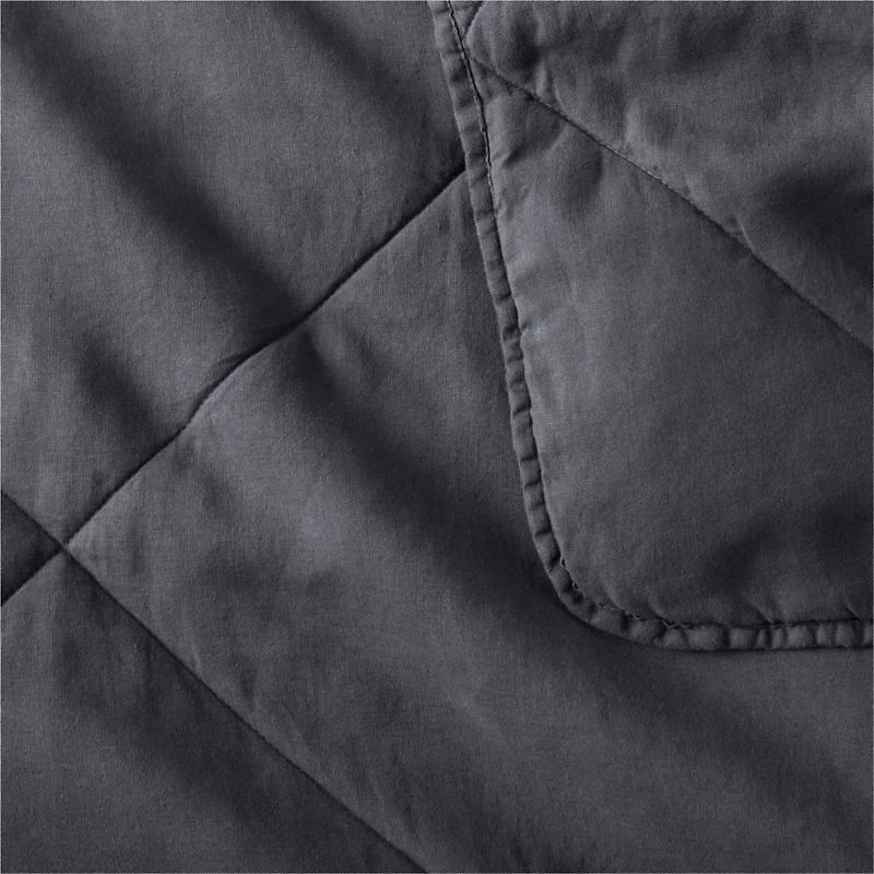 EUROPEAN FLAX ™-Certified Linen Midnight Navy Blue King Quilt
