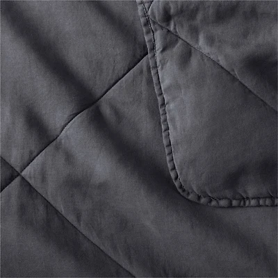 EUROPEAN FLAX ™-Certified Linen Midnight Navy Blue King Quilt