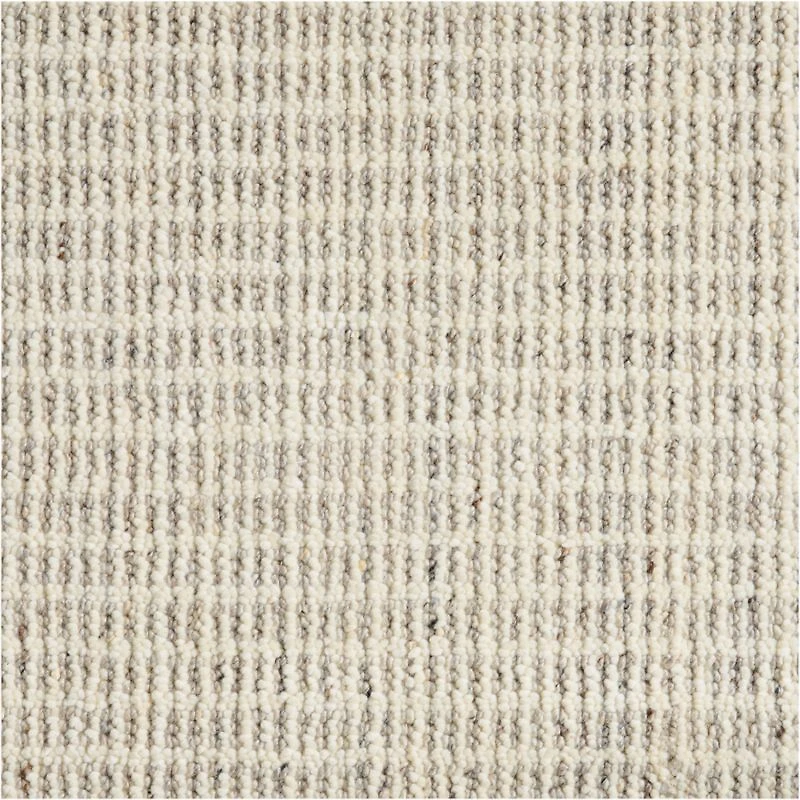 Lisbon Wool Grey Handwoven Area Rug 6'x9'