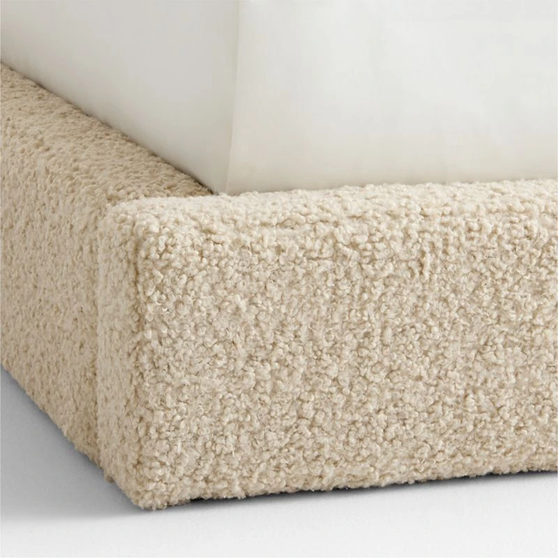 Little Bear Cream Sherpa Kids Twin Bed