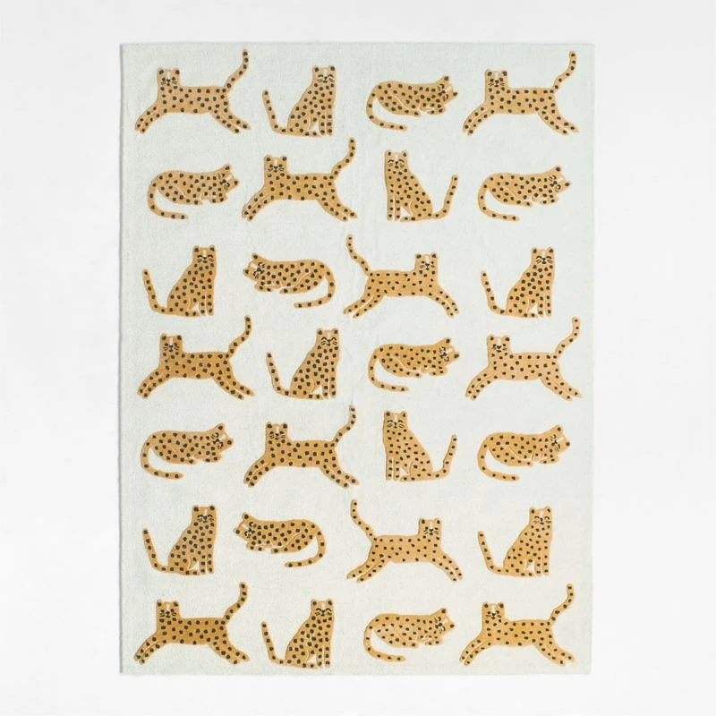 Little Leopards Hand-Tufted Wool Kids Area Rug 8'x10'