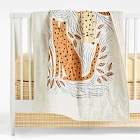 Little Leopards Organic Cotton Baby Crib Quilt