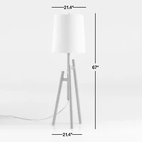 Lockeland Walnut Tripod Floor Lamp 67"