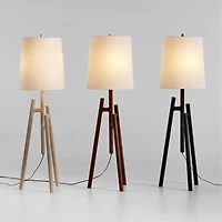 Lockeland Walnut Tripod Floor Lamp 67"