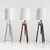 Lockeland Walnut Tripod Floor Lamp 67"