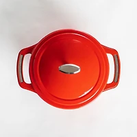 Lodge USA Enameled 3-Qt. Cast Iron Dutch Oven in Cherry on Top Red