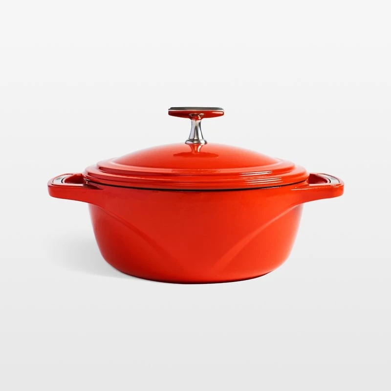 Lodge USA Enameled 3-Qt. Cast Iron Dutch Oven in Cherry on Top Red