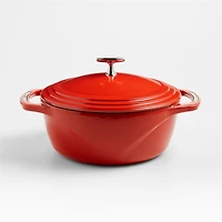 Lodge USA Enamel -Qt. Cast Iron Dutch Oven in Cherry on Top Red