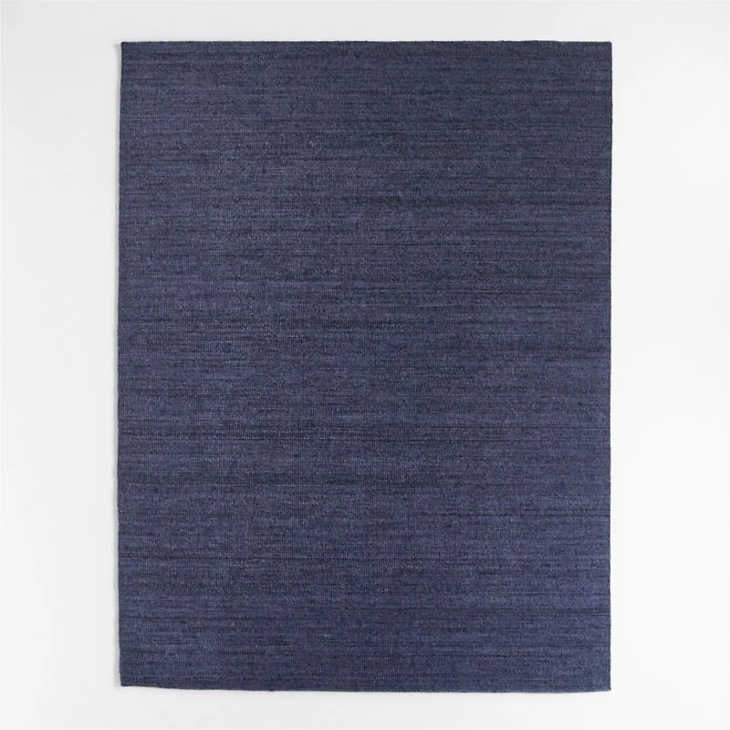 London Performance Textured Blue Handknotted Area Rug 6'x9'