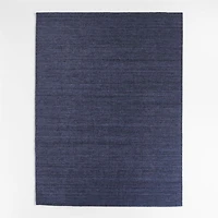 London Performance Textured Blue Handknotted Area Rug 6'x9'