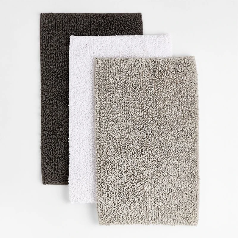 Loop Organic Cotton Silver Bath Mat