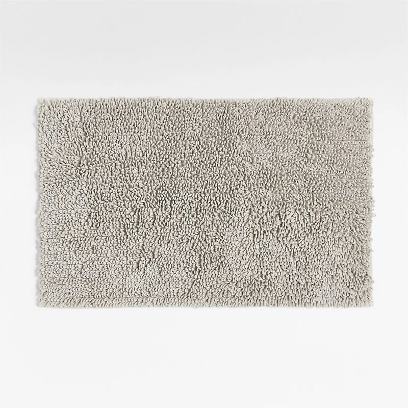 Loop Organic Cotton Silver Bath Mat