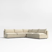 Lotus Deep Modular 3-Piece L-Shaped Sectional Sofa