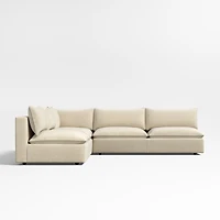 Lotus Deep Modular 3-Piece L-Shaped Sectional Sofa